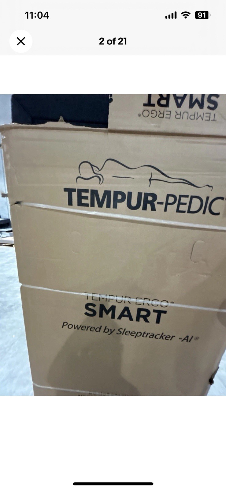 King TempurPedic LuxeBreeze Hybrid 2.0 Medium Mattress+ Ergo Smart Adjustable