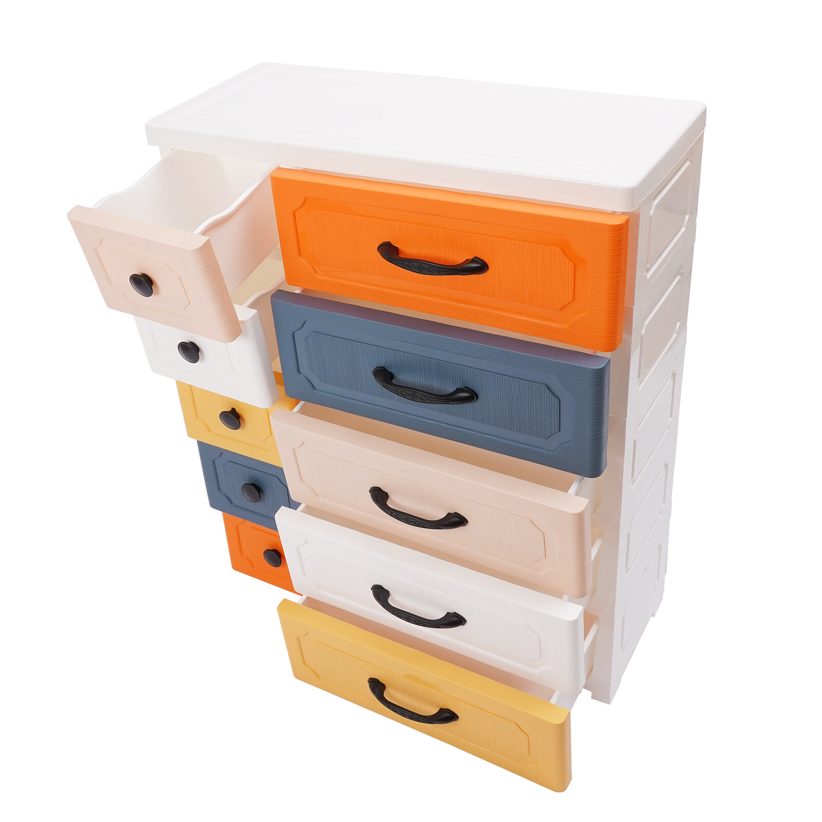 5-Tier Storage Cabinet, 10 Drawers Organizer, 75*31*88cm Floor Corner Cabinet