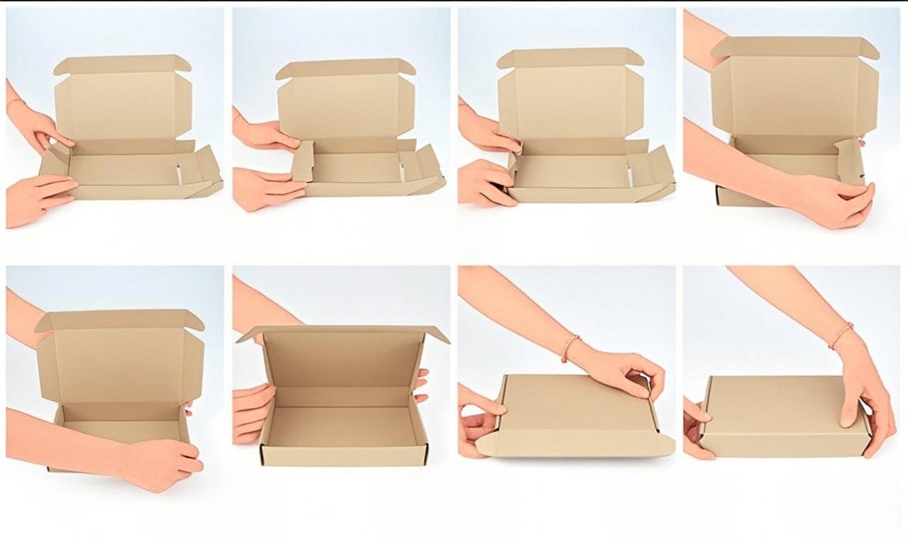 YUNSY 50 White 9x6x2″ Corrugated Shipping Mailer Boxes for Small Business