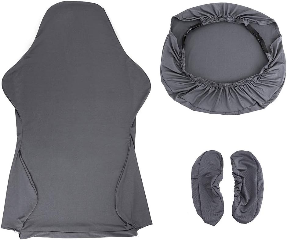 Ergonomic Chair Slipcover Set – Soft, Protective, and Stylish Dark Grey Design