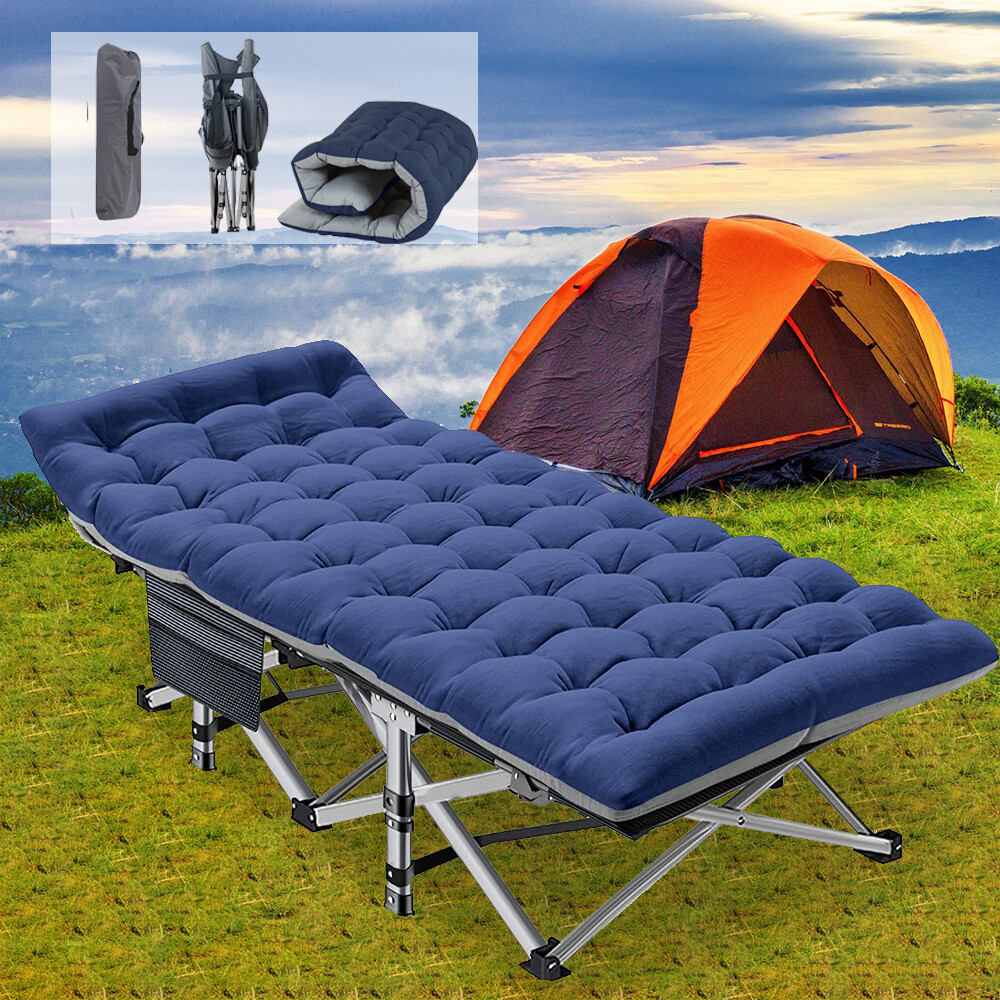 75inch Adult Folding Bed Military Bed Light Weight Folding Rollaway Cot 600 LBS
