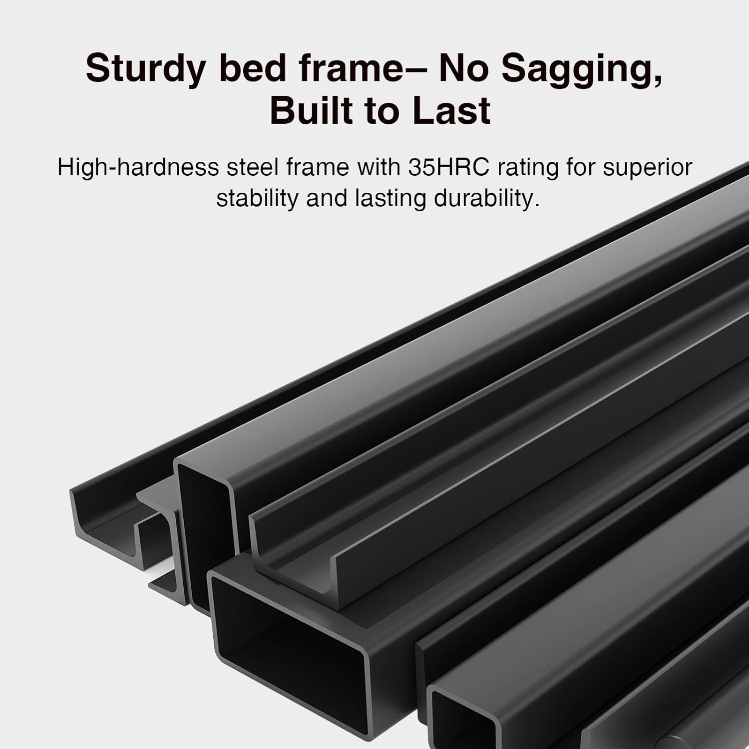 Elegant Full Size Bed Frame with Drawers, LED Lights & Charging Station