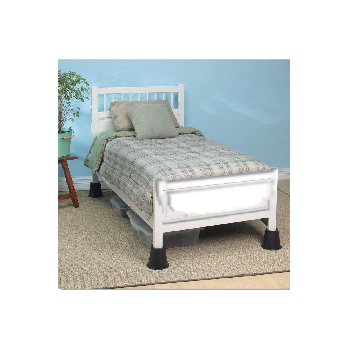 Range Kleen Plastic Bed Risers Black Round 6.63 in X 9.25 in 4 pk WWK0562