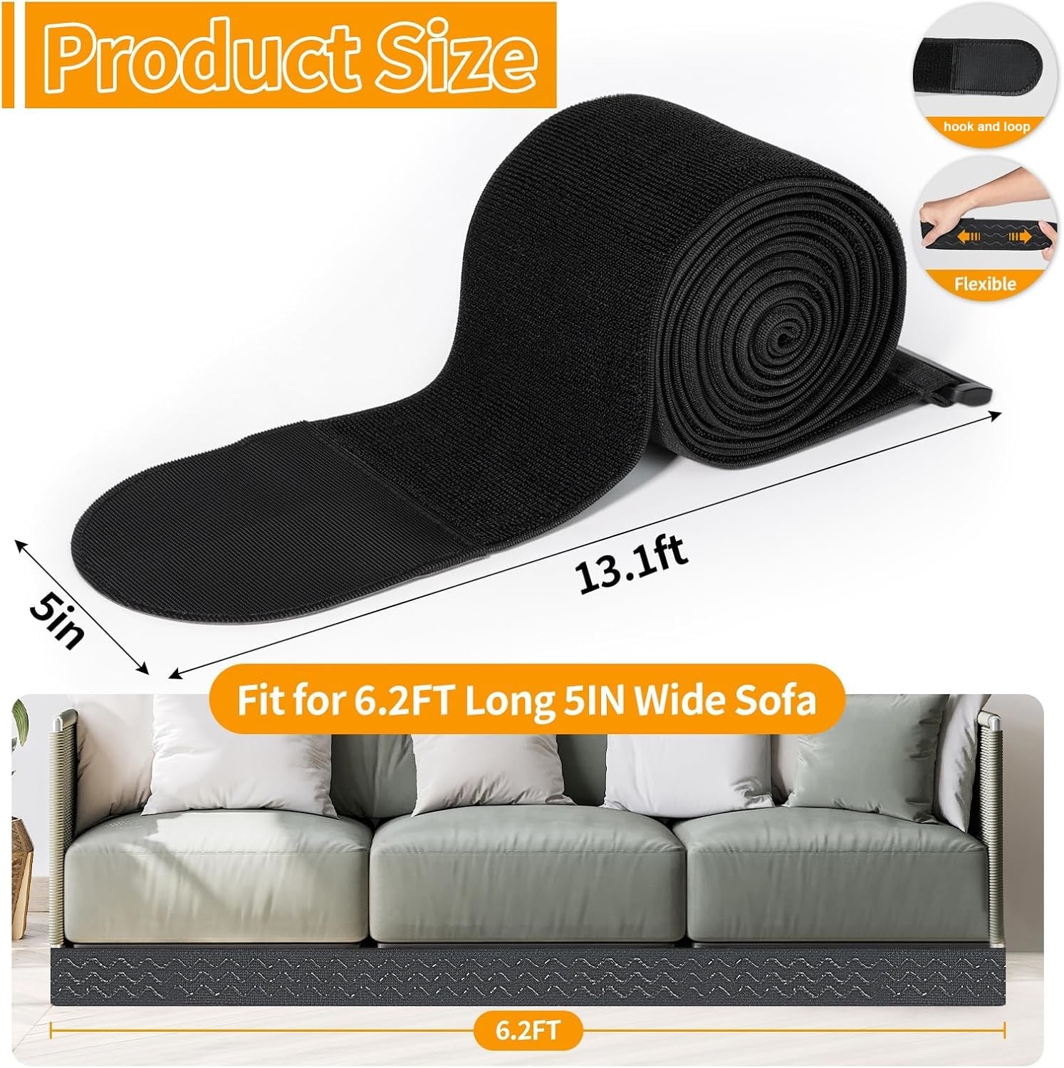 157×5 Inch Under Couch Blocker Adjustable Pet Toy Barrier Sofa Bed Shield