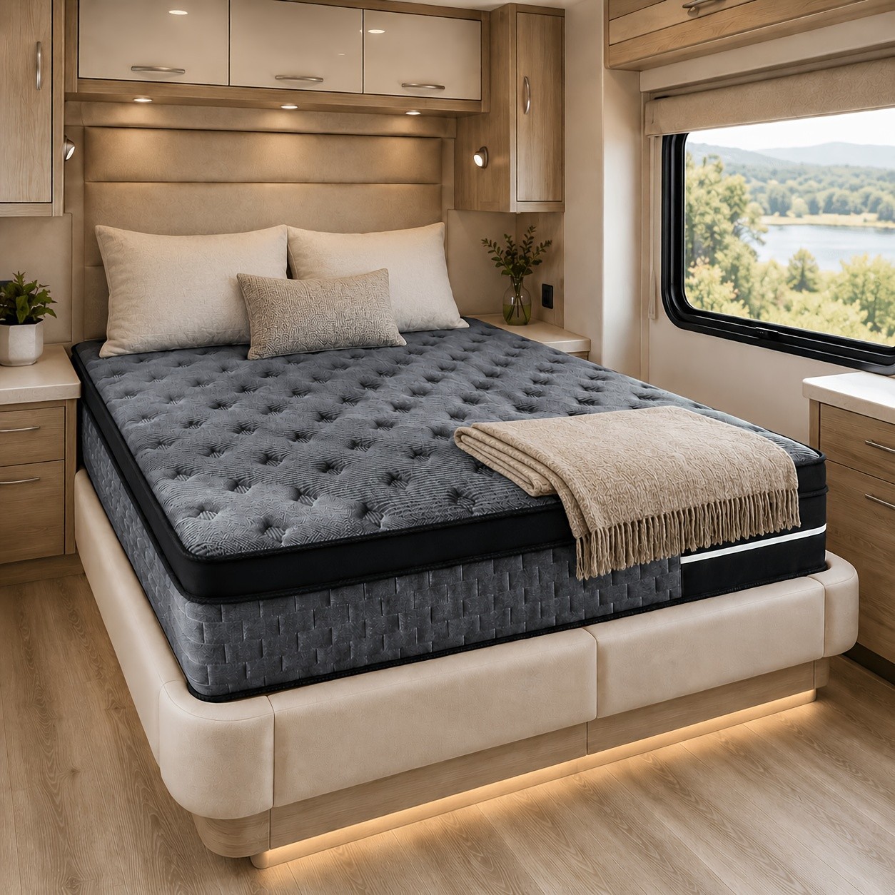 Hybrid Queen Mattress In A Box, Memory Foam And Pocket Spring Mattress