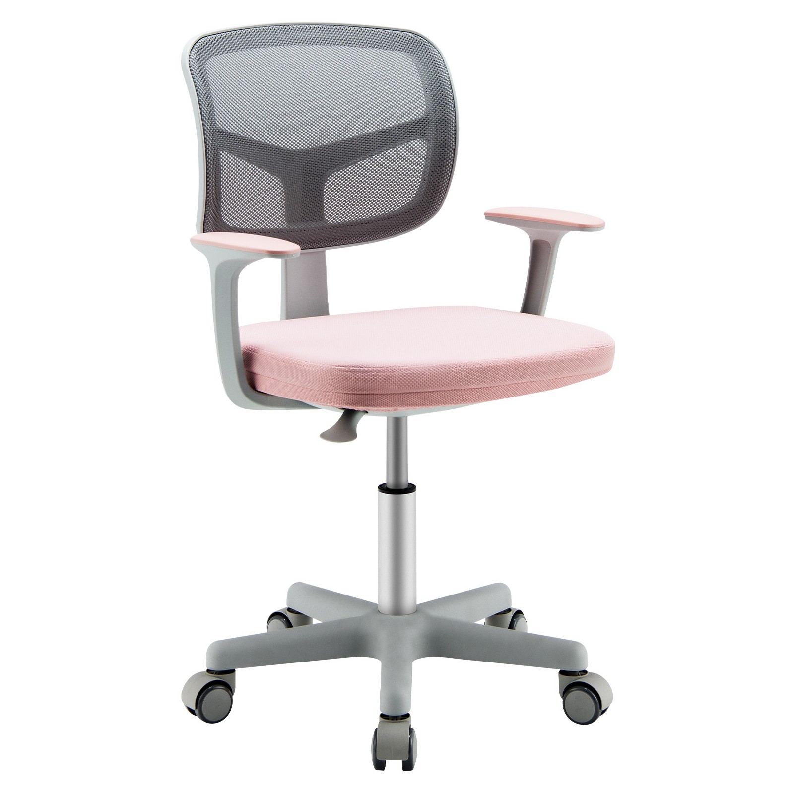 Kids Desk Chair Adjustable Height Children Study Chair w/Universal Casters Pink