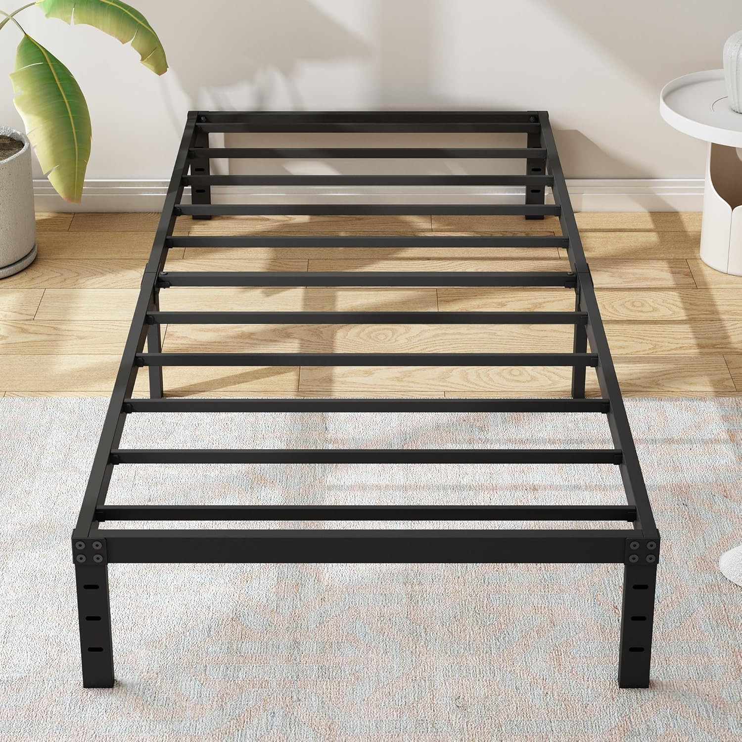 12 Inch Twin XL Size Bed Frames, Heavy Duty Metal Bed Frame Twin XL, No Box Spri