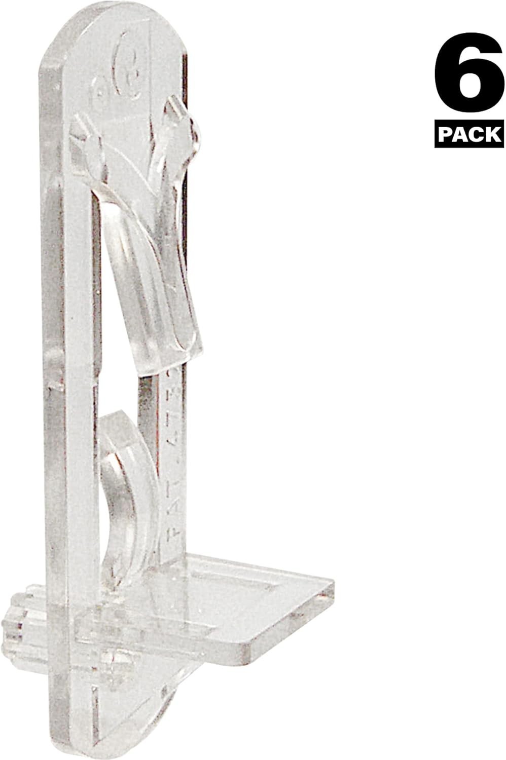 Secure Your Shelves with Clear Locking Pegs – 6 Count for 1/2 in Thick Shelves