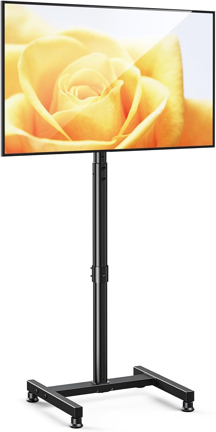 TV Floor Stand 13-43 inch Flat/Curved TVs up to 44 lbs 8 Level Height