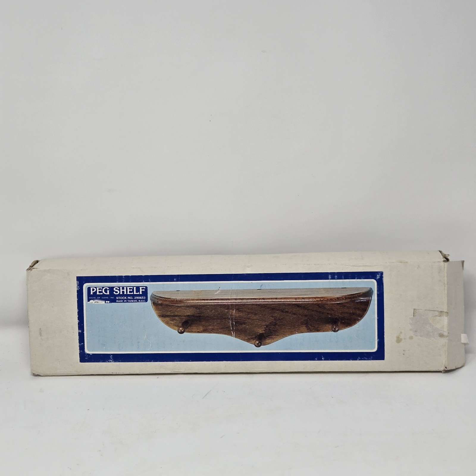 VTG Country Farmhouse Wooden Wall Decor Shelf w/3 Pegs 15.75″L x4″W x3.5″H
