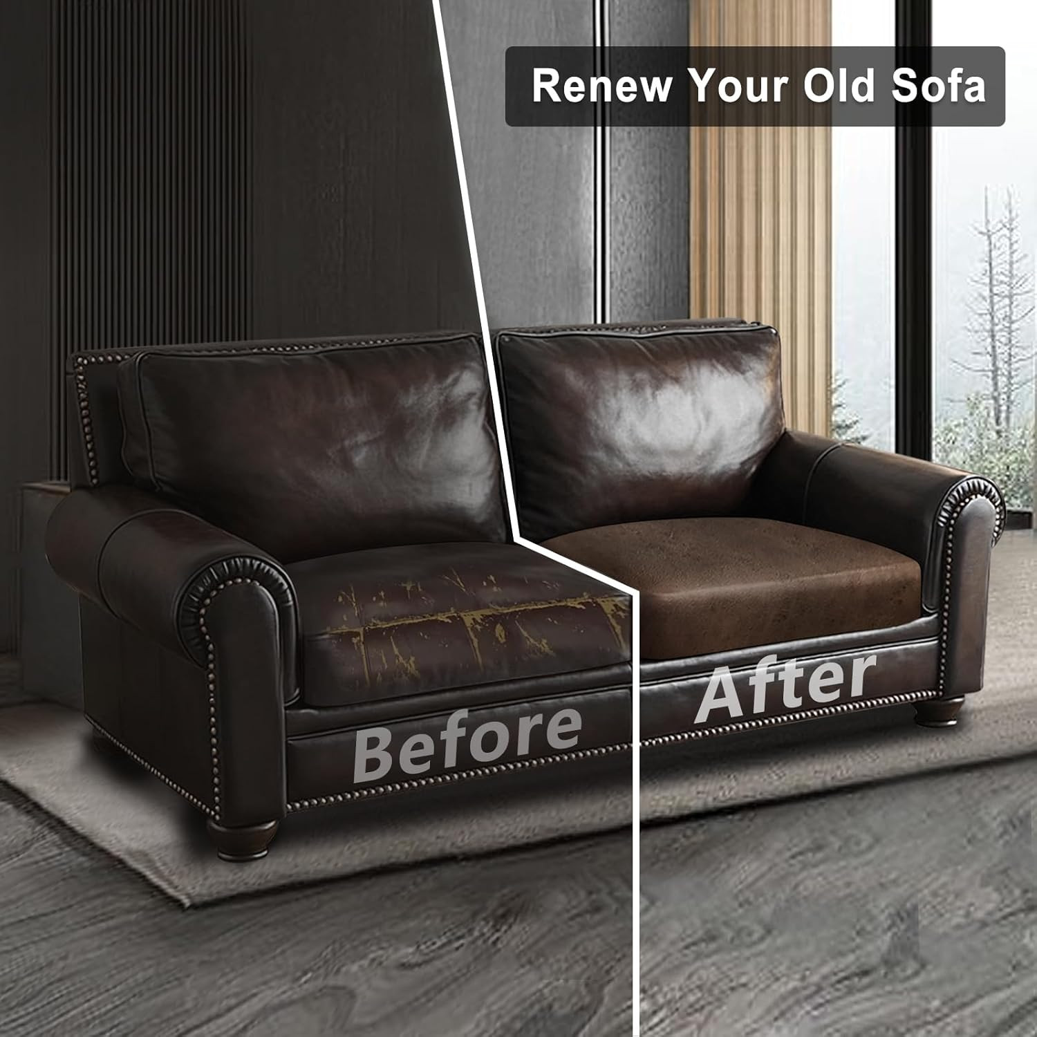 Leather Look Couch Cushion Covers Sofa Seat Slipcovers Sets Couches Furniture Pr