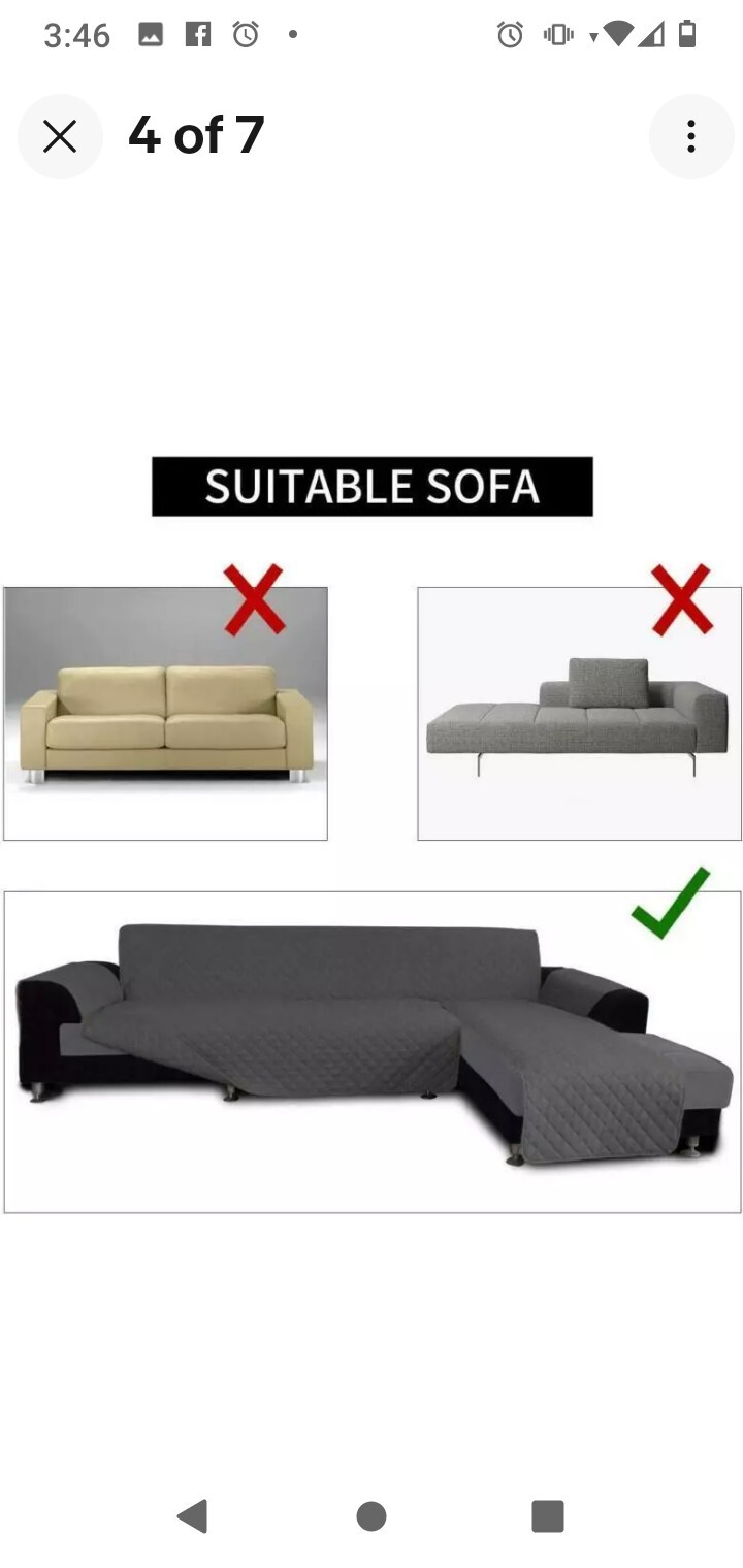 Easy-Going Sofa Slipcover L Shape Sofa Sectional Couch Cover Chaise Lounge YS1
