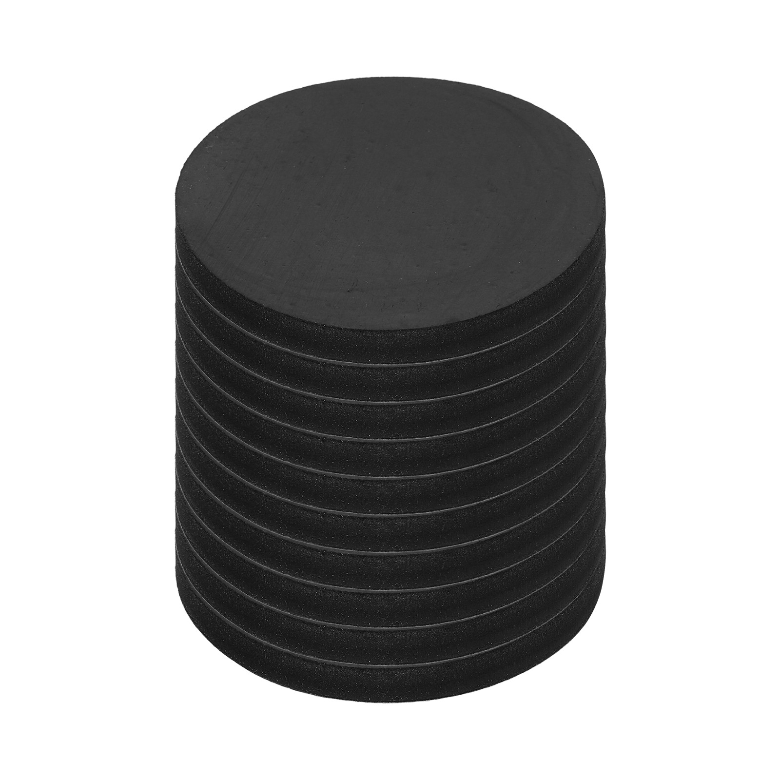 10Pcs Non Slip Furniture Pads, 60x6mm Round Rubber Furniture Grippers, Black