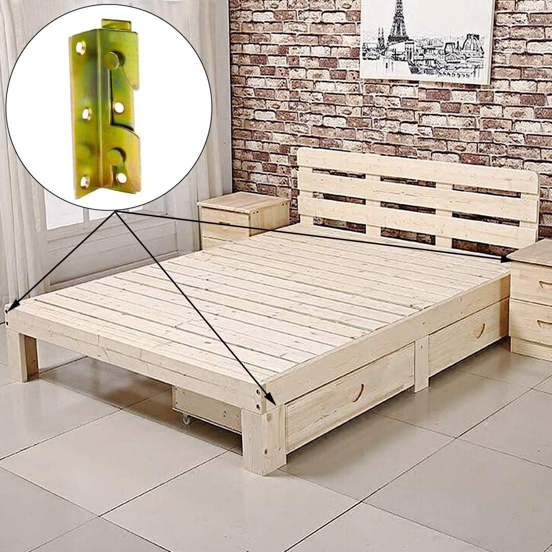 Versatile Bed Rail Bracket Set – Non-Mortise Design for Easy Installation