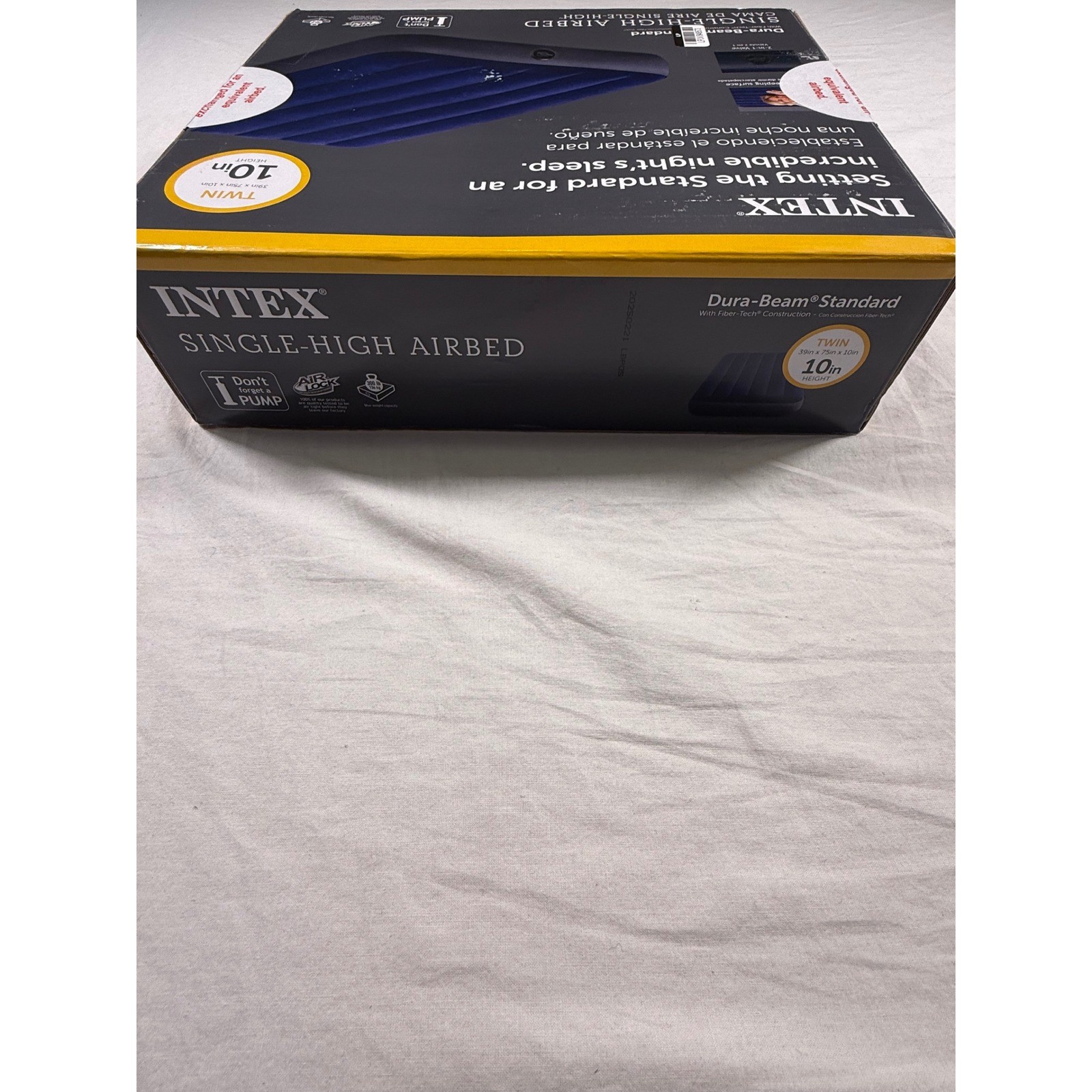 Intex Single-High Airbed Twin Blue NEW Dura-Beam Standard 10in Height
