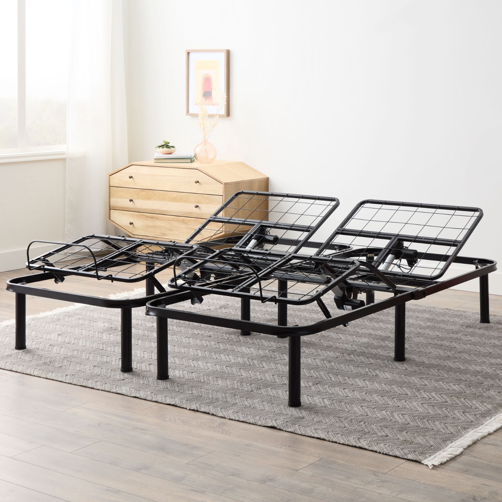 Linenspa Adjustable Base – Bed Frame with Independent Head and Foot Incline