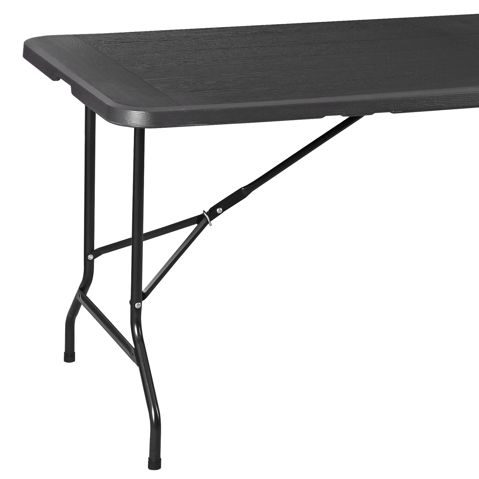 6FT Dining Table Foldable Plastic Utility Table In/Outdoor Camping Picnics Black