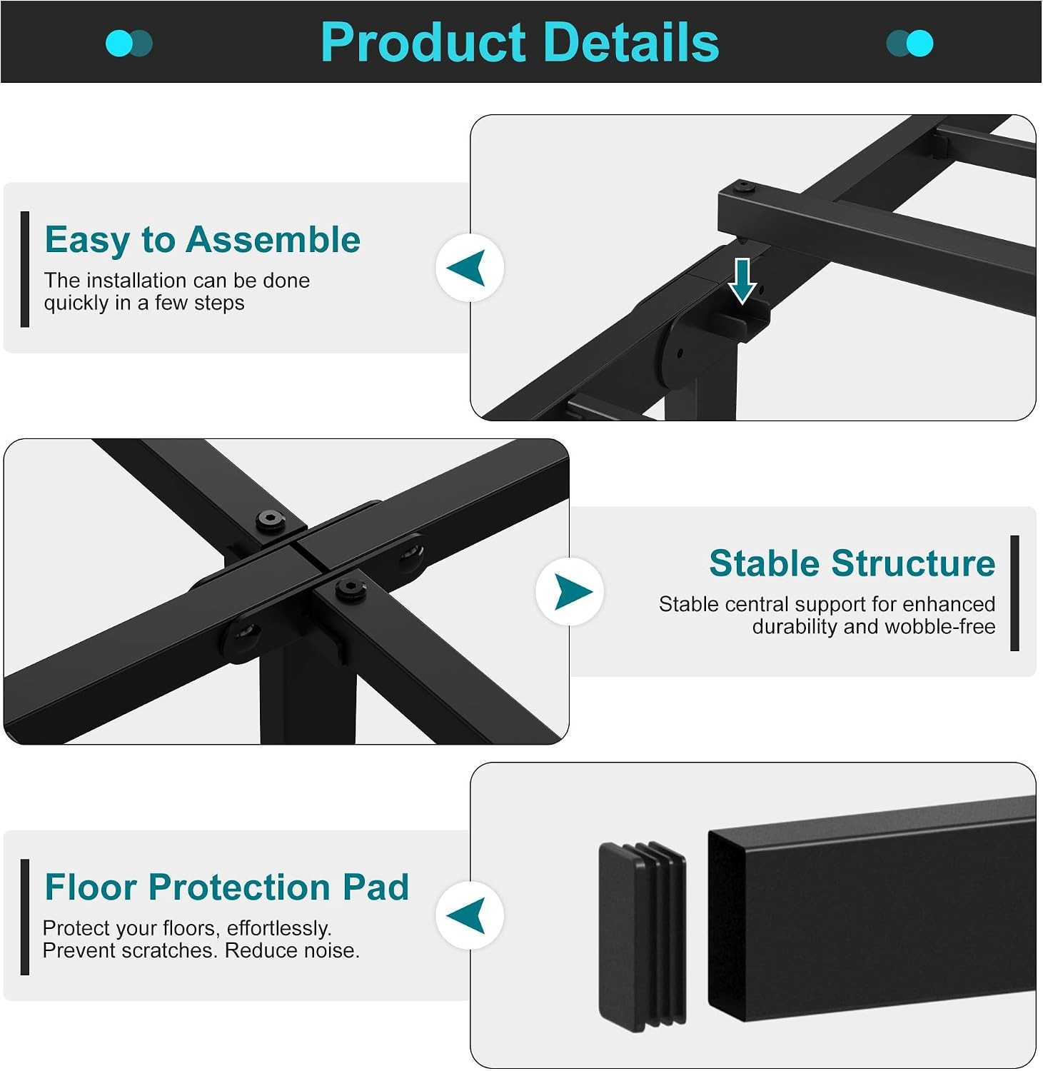 Twin XL Bed Frames No Box Spring Needed, 14 Inch Heavy Duty Metal Twin XL