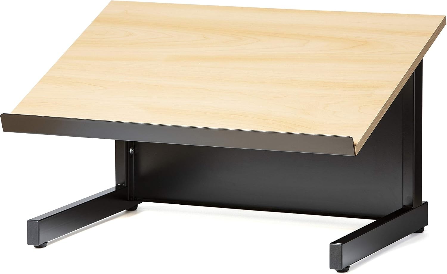 Wheeled Lectern Podium Standing Desk W/ Storage Shelf Cherry/Black Ideal