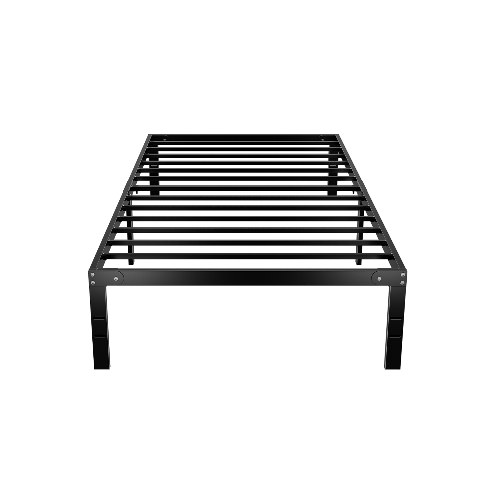 Metal Bed Frame Mattress Foundation Steel Slat Support Storage Space for Bedroom