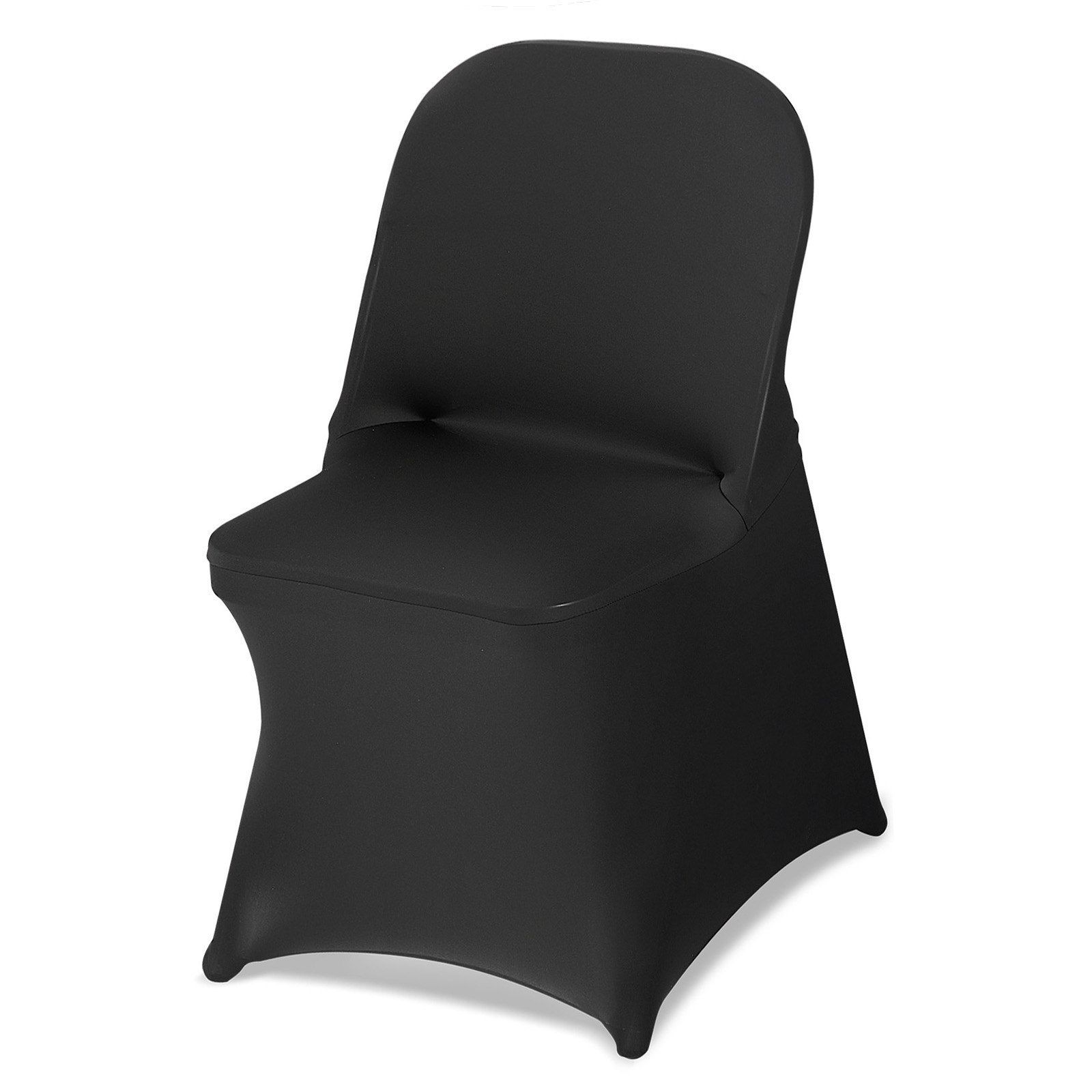 150pcs Black Durable Stretch Chair Covers 17.72×18.11×30.31in Polyester-Spandex