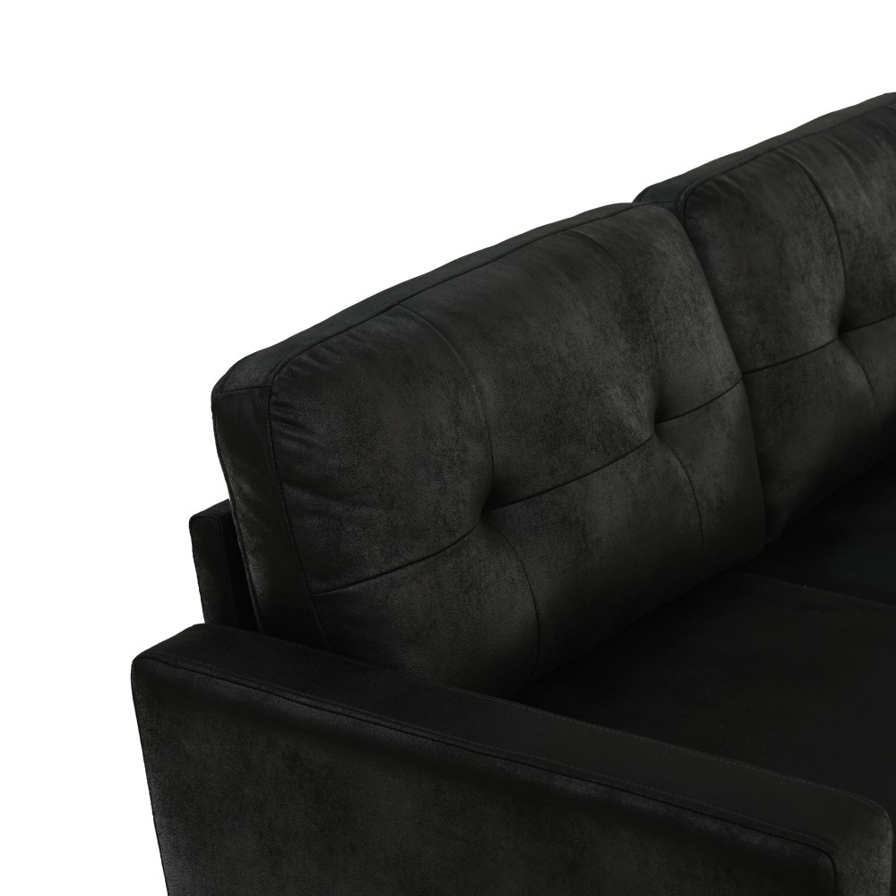 Polyester Fabric 2 Seater Sofa Couch Modern 65″ Loveseat Couch for Living Room