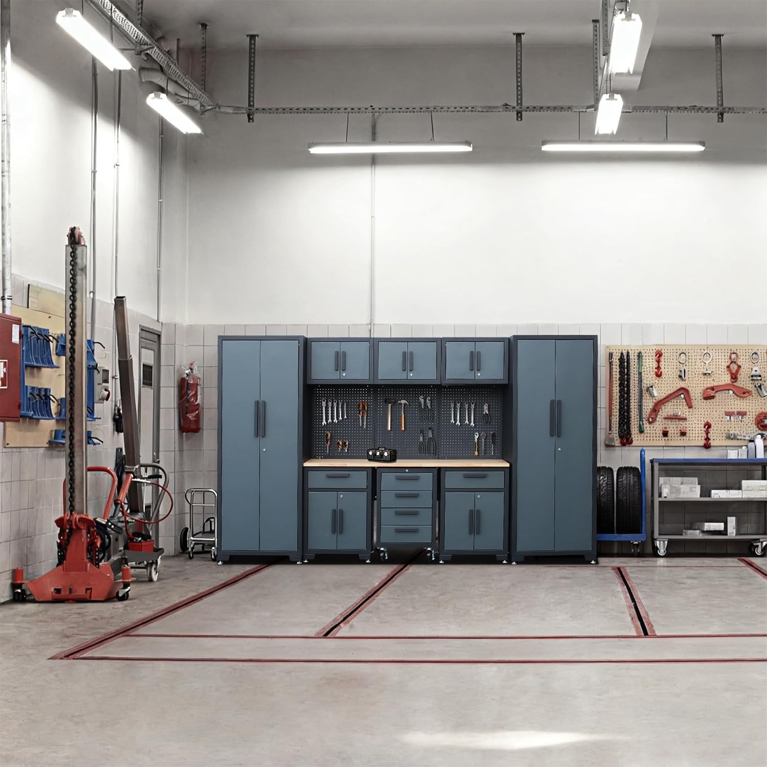 NEW Garage Storage System Workshop Set Garage Cabinets for Tool Organization