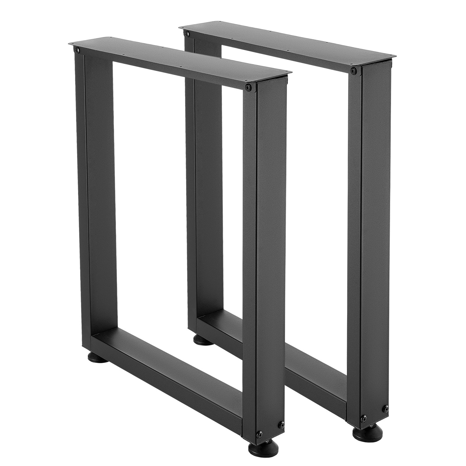 Uimoso Steel Table Legs 29.5 x 23.6 in Square, Heavy Duty, Set of 2, Black