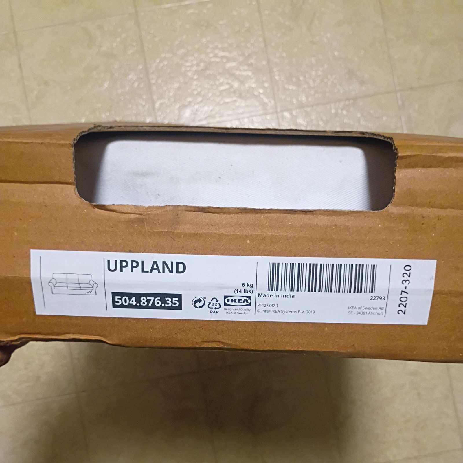 Ikea UPPLAND Cover for sofa 3 seat COVER ONLY, blekinge white 504.876.35 – NEW