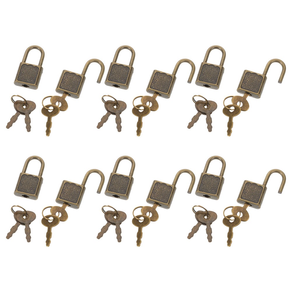 12 Sets Small Padlock Kids Keys That Look Real Boxes for Personal Items