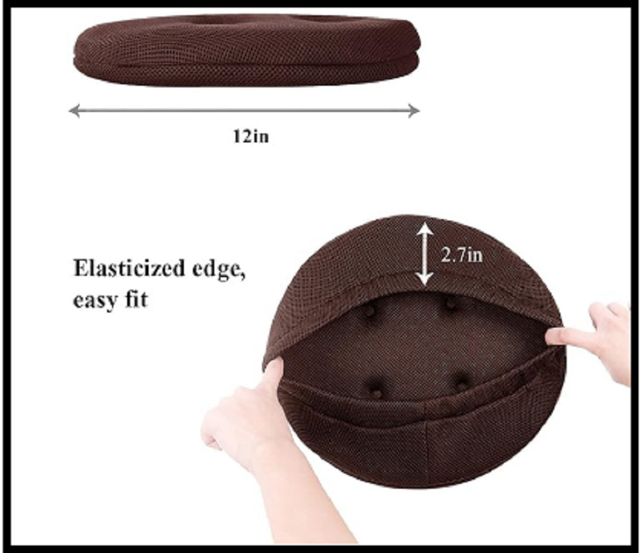 Bar Stool Cushions, Super Breathable Round Bar Stool Cover Seat Cushion(One Cush