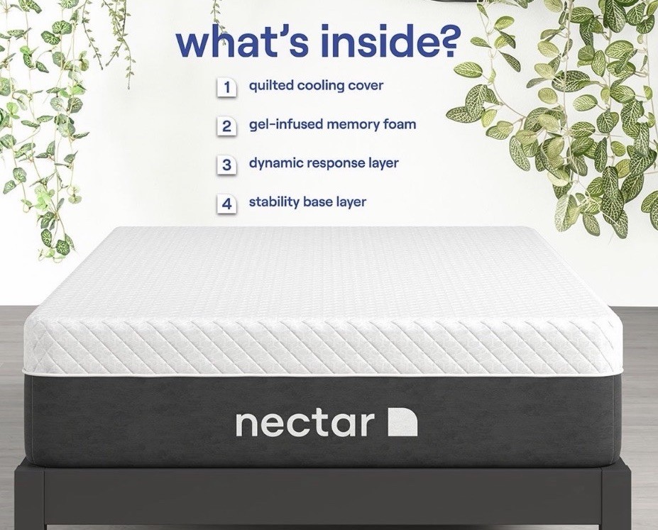 ⚡️Nectar 12″ Mattress Medium Plush Cooling Memory Foam (King)