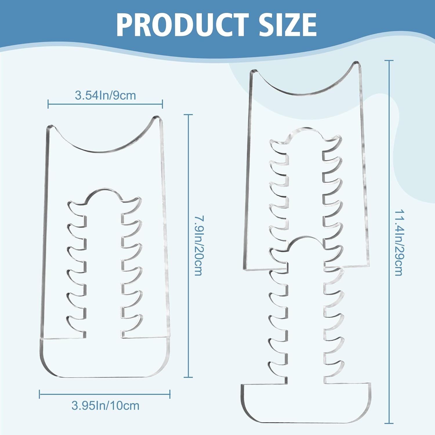 2 Pcs Adjustable Couch Wall Spacer Clear Furniture Wall Protector 7.9-11.4″