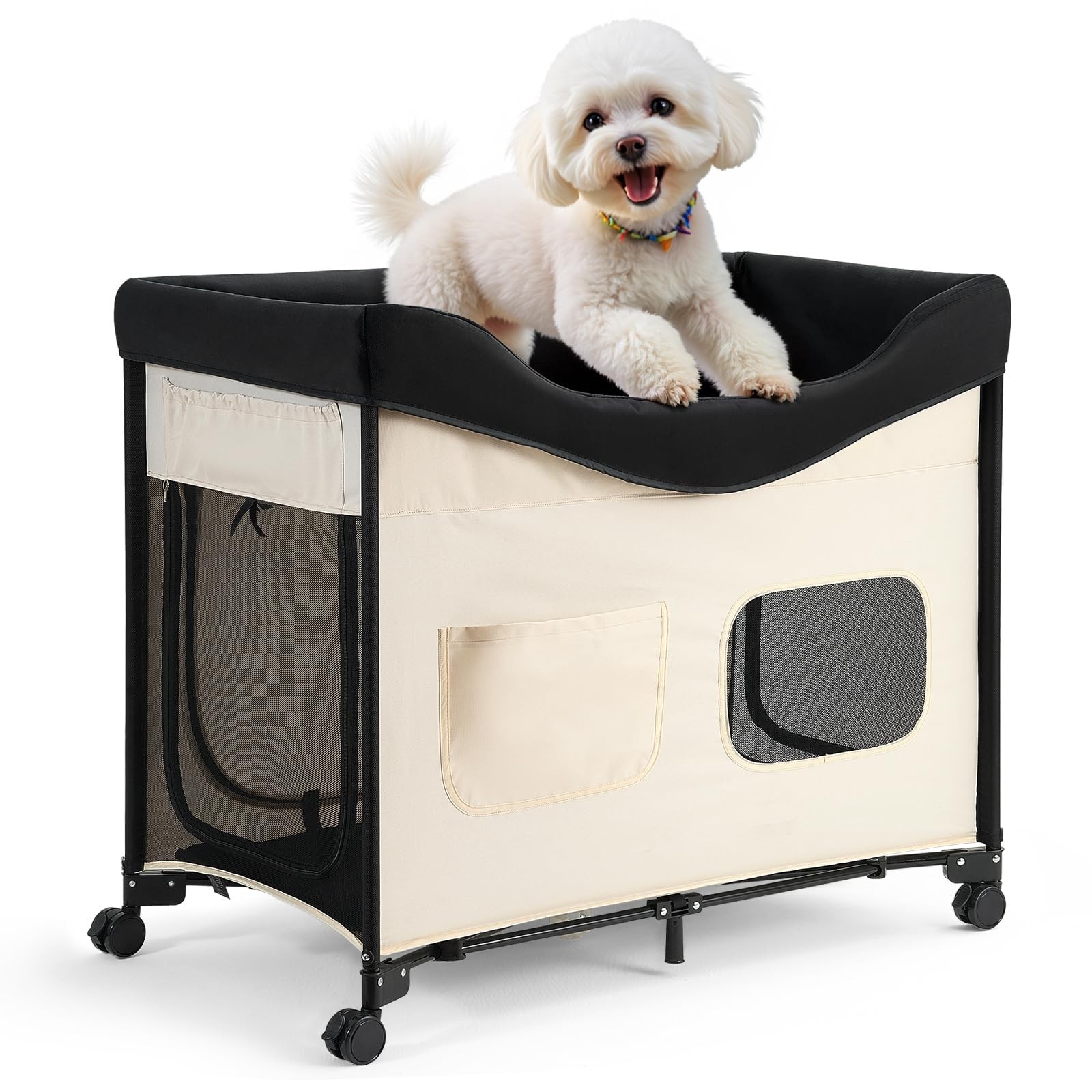 Vevor Bedside Lounge Pet Bed Foldable Bunk Dog Bed 600D Oxford Cloth And Dutch