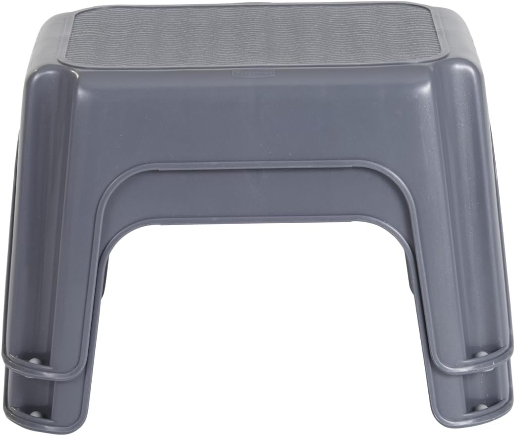 Rubbermaid One-Step Stool. Bisque. Holds up to 200 Pounds. Ideal for Home.Office