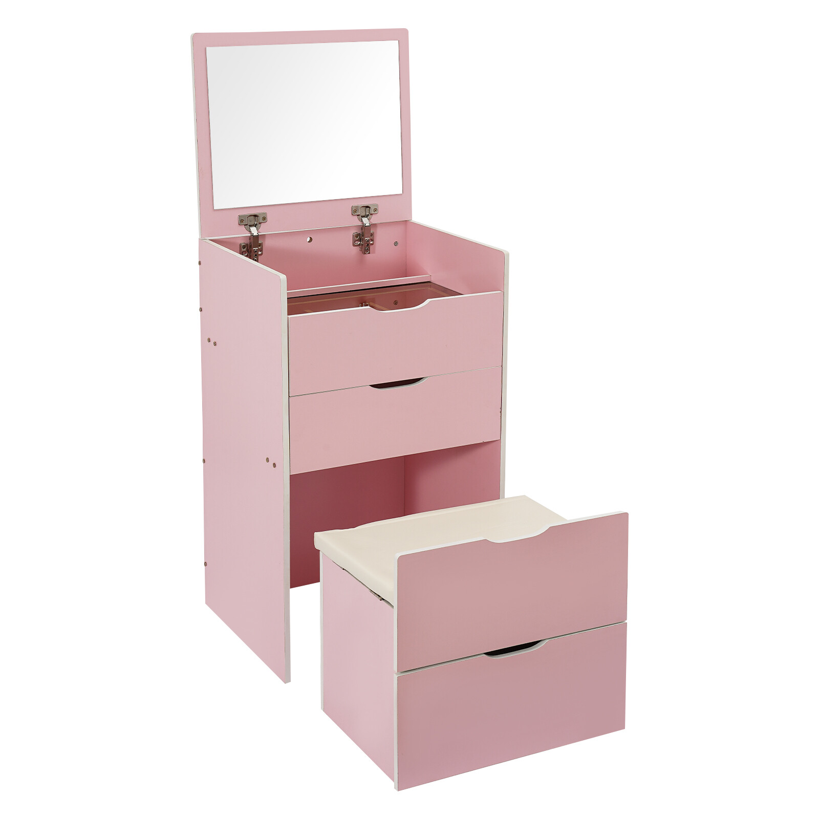 Vanity Desk, Vanity Desk with Makeup Stool, Makeup Vanity Table 48cm