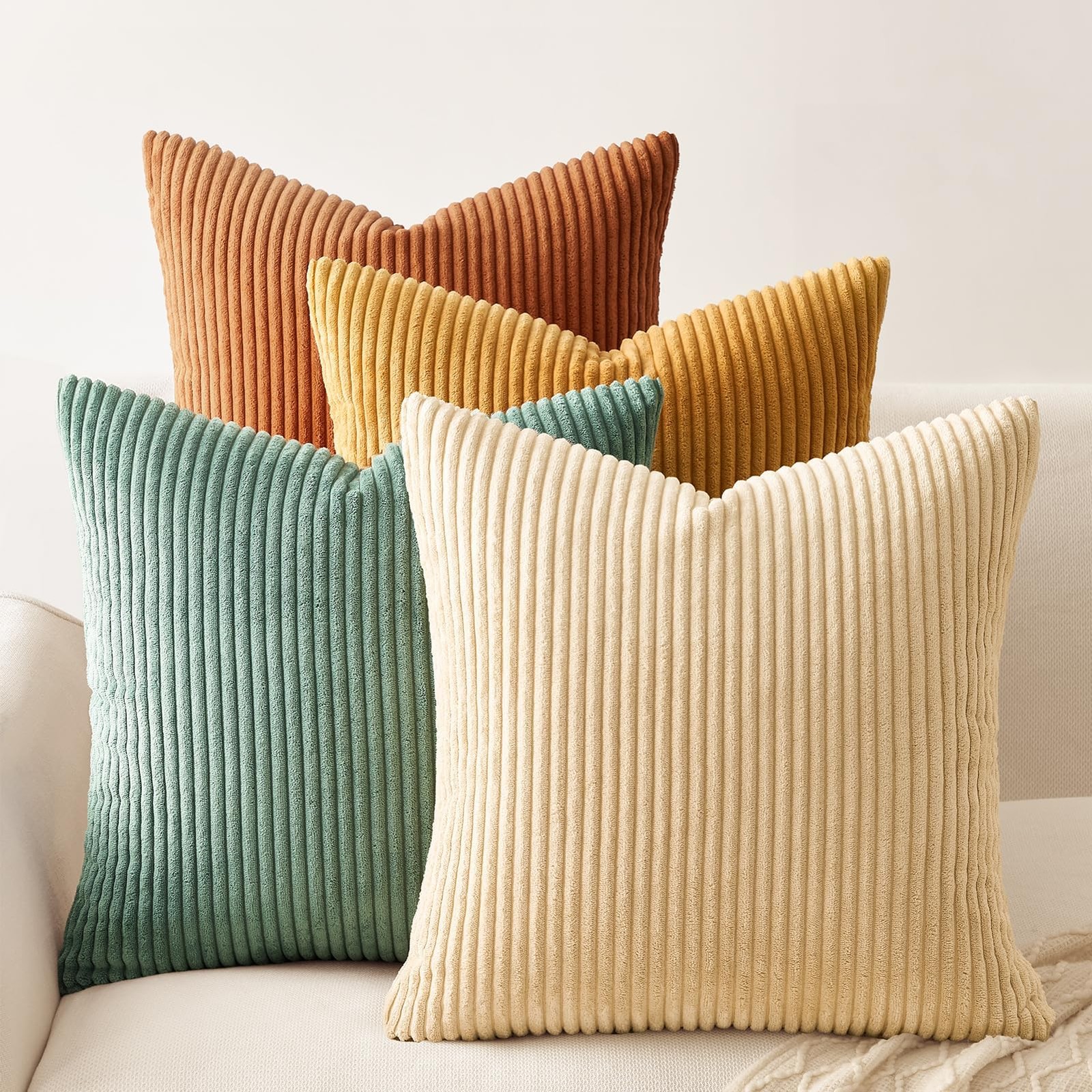Topfinel Decorative Throw Pillow Covers Cushion Cases, Set of 4 Soft Velvet Mode
