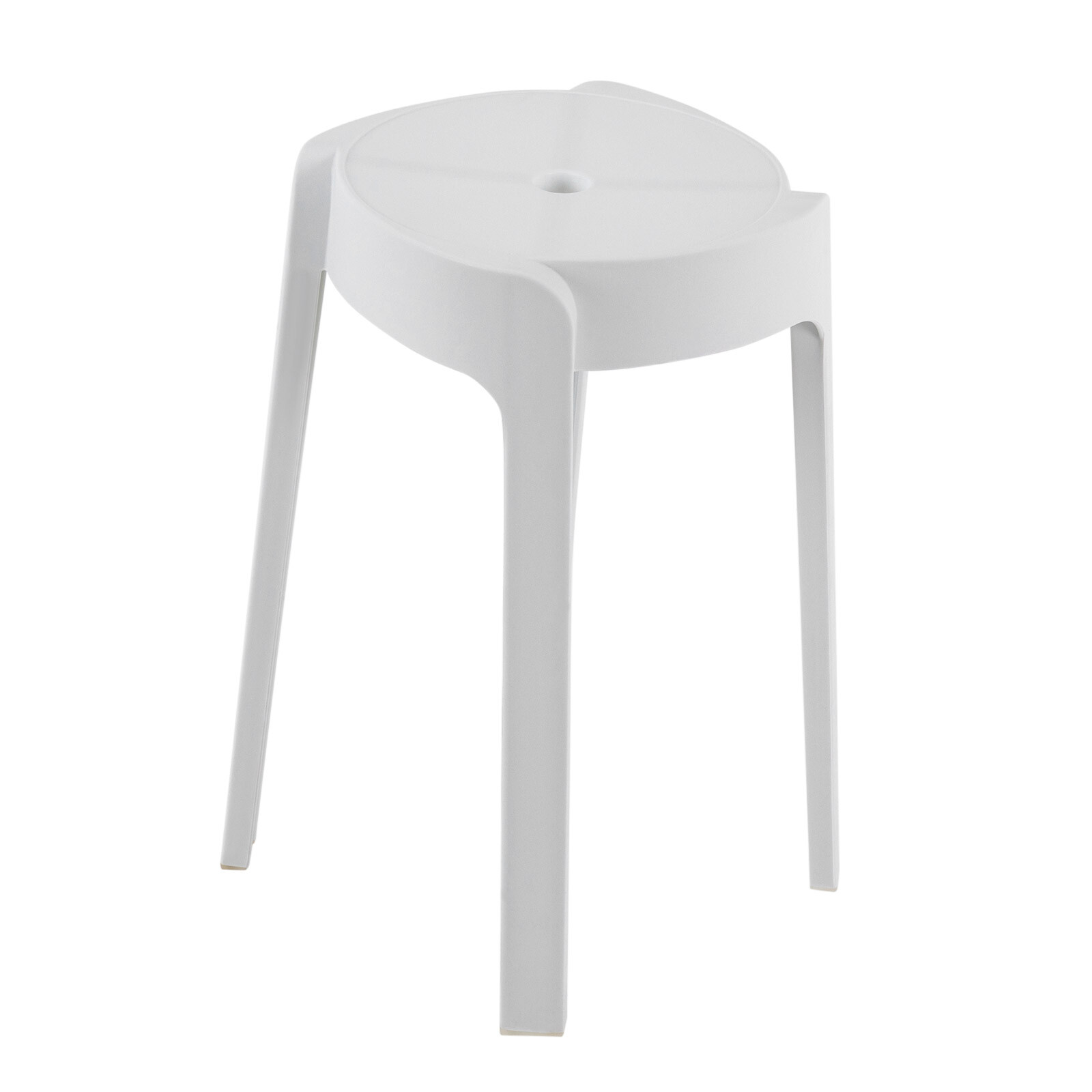 5Pcs Plastic Stools 18” Height Indoor OutdoorKitchen Bar Chairs Stackable White