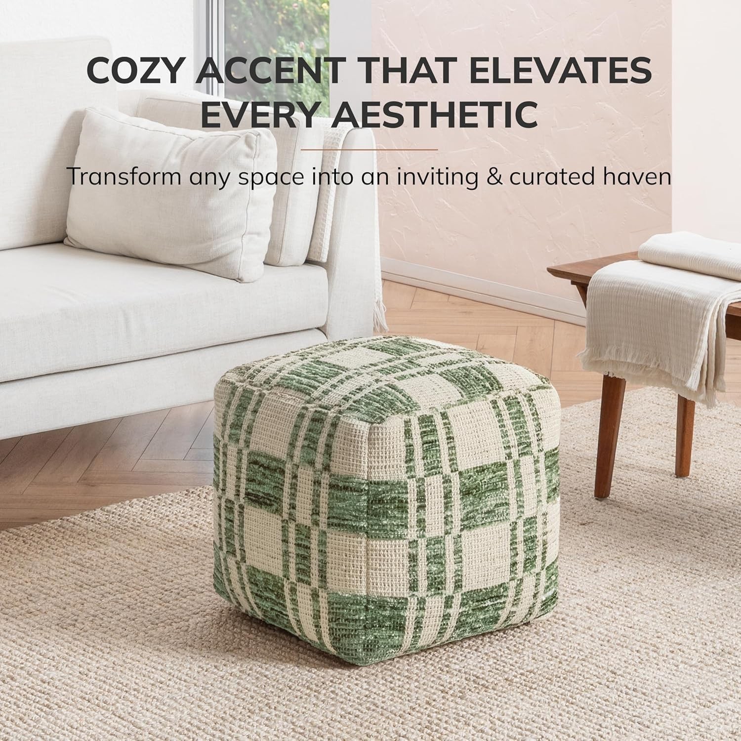 100% Handmade & Handcrafted Comfortable Home Décor Pouf Ottoman Footrest Living