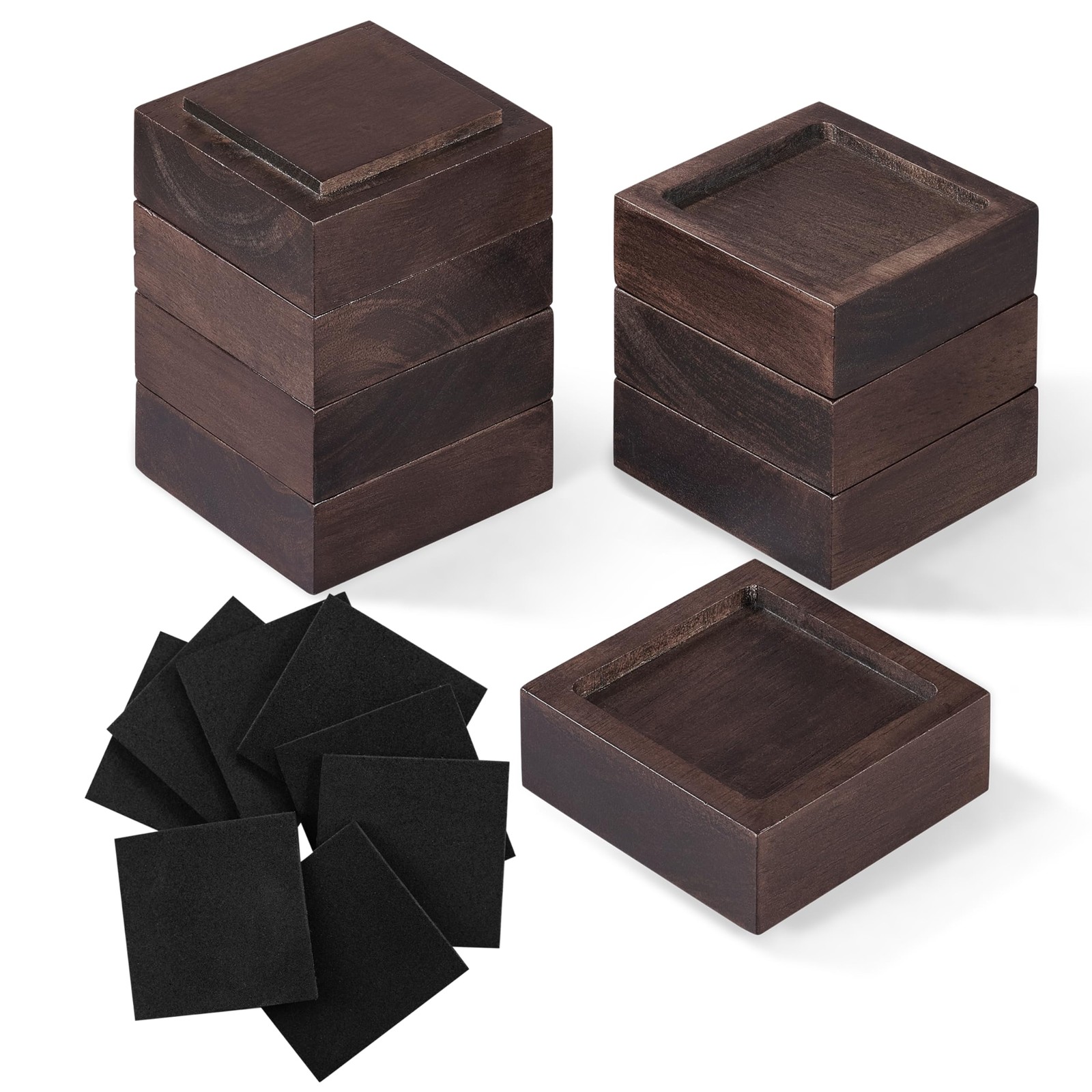 Bed Risers, Furniture Risers (Set of 8-Height 1″) Can be Adjusted to 2” 3”o…