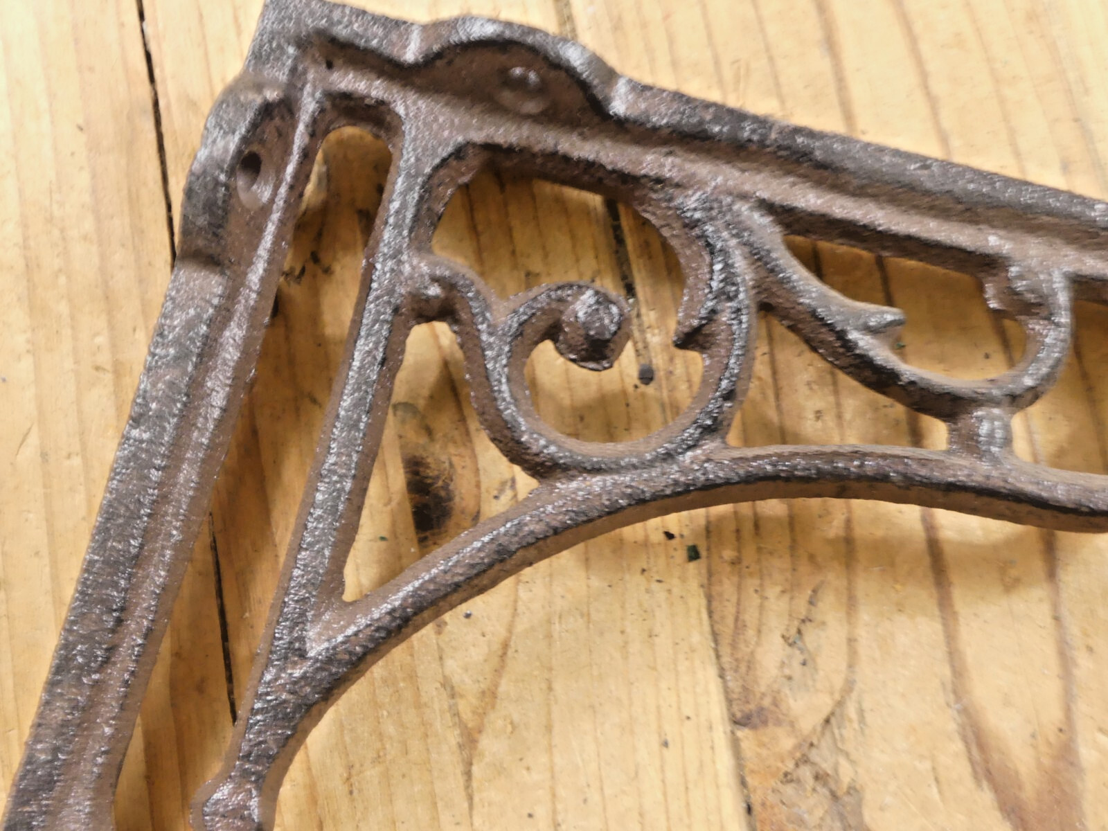 8 Antique Style Vine Shelf Brace Wall Bracket Cast Iron Corbel 6″ X 6 1/2″ Brace