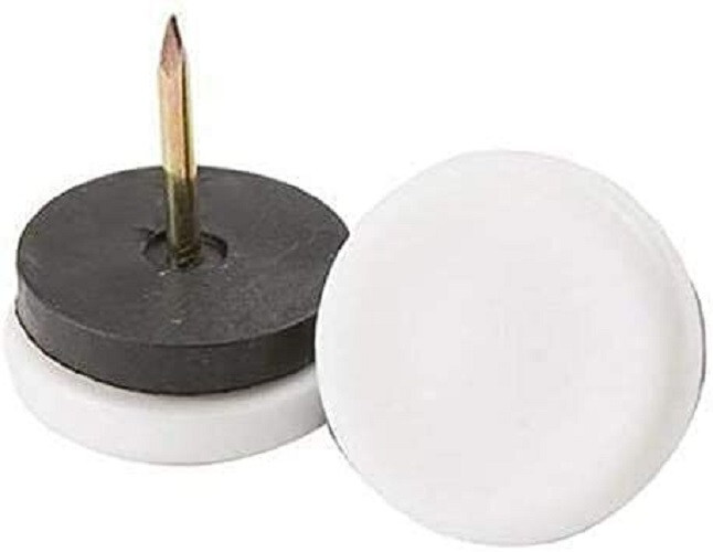 7/8″ White Nail On Nylon Chair Glides
