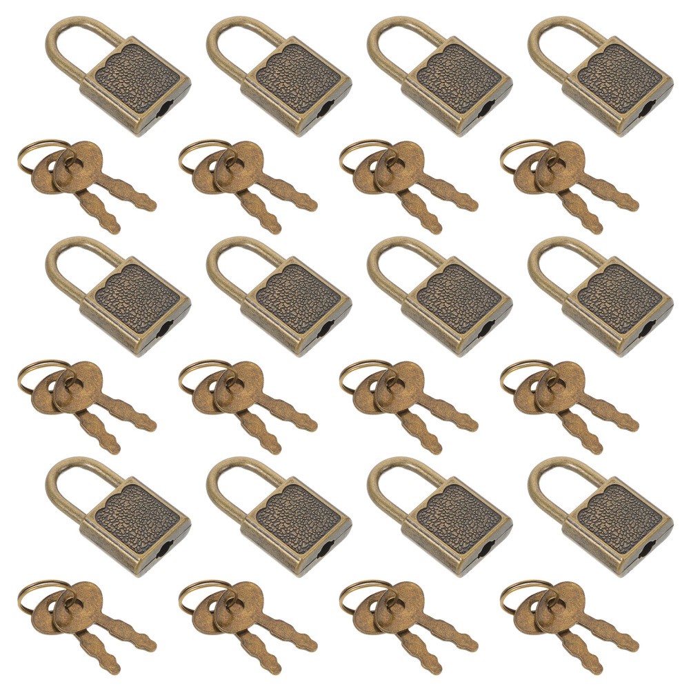 12 Sets Small Padlock Kids Keys That Look Real Boxes for Personal Items
