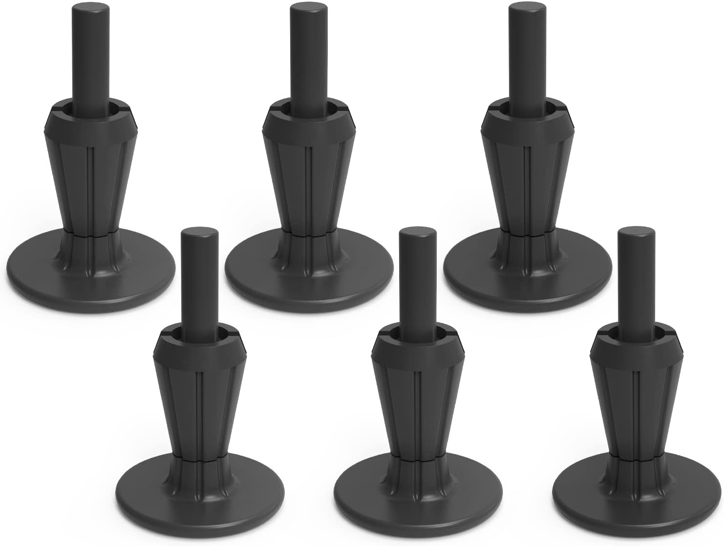 6Pcs Sturdy Steel & Plastic Bed Frame Feet for Enhanced Support