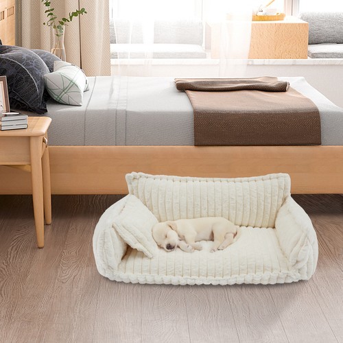 Pet Couch with Removable Washable Cover, Pet Couch Bed for Dog and Cat, Calming