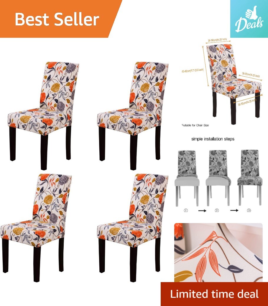 Hassle-Free Dining Chair Slipcovers – Resilient Removable Washable – Durable