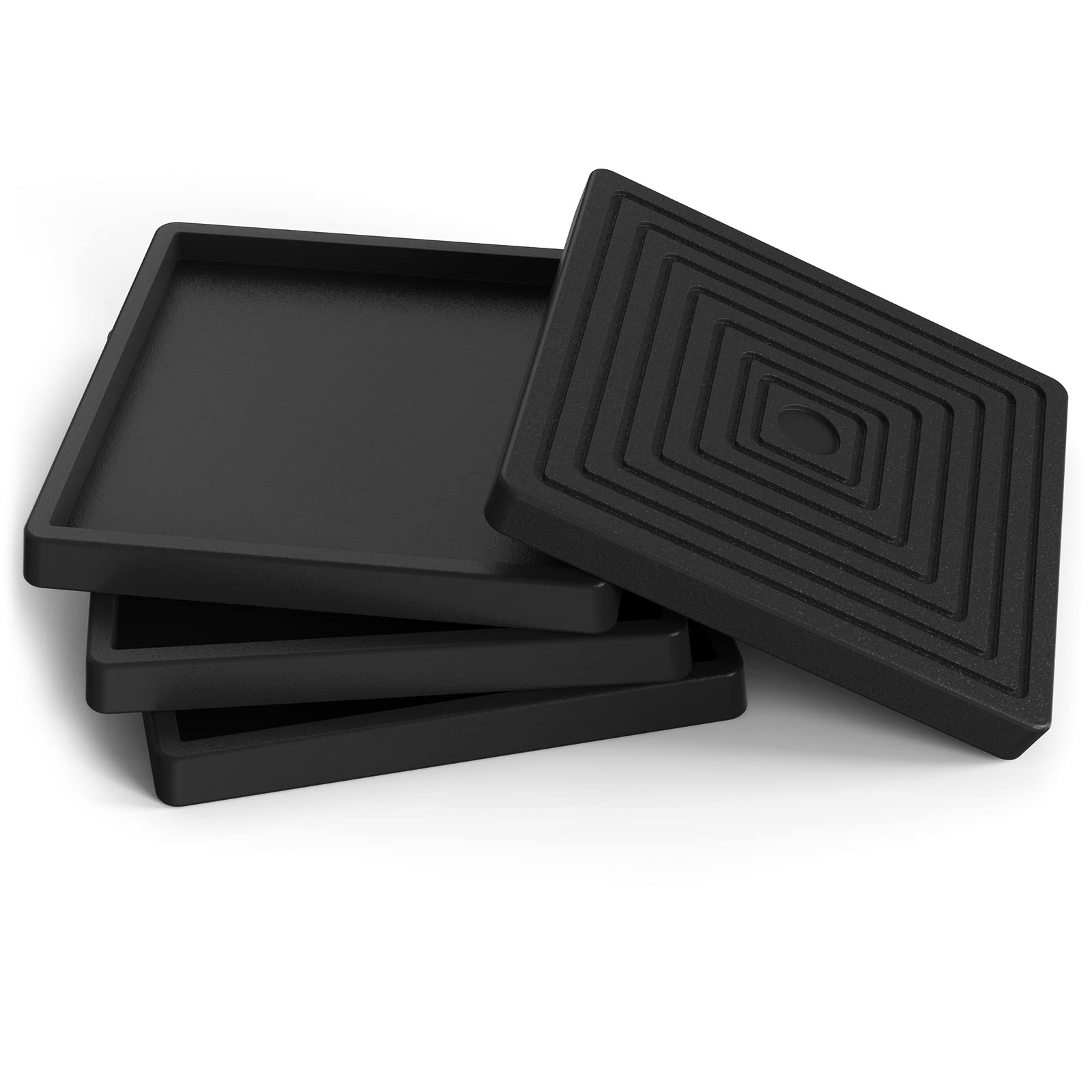 4Pack Black 2.5In Non Slip Rubber Furniture Leg Floor Protector Pads | Thick rub