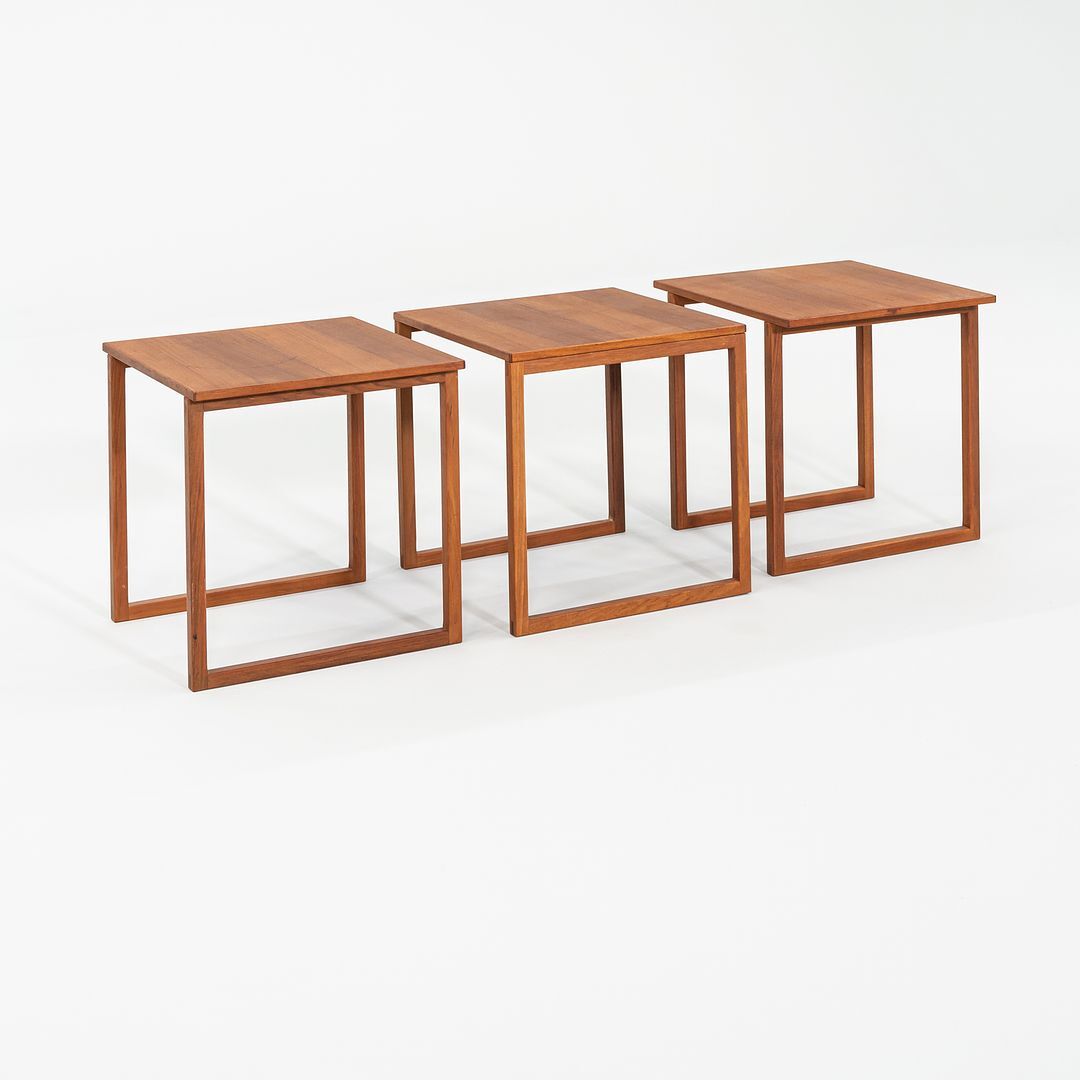 1960s Set of Three Kai Kristiansen Vildbjerg Mobelfabrik Side Tables Model 33