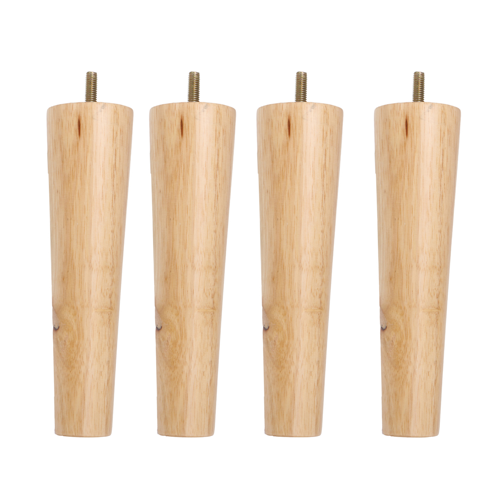 4PCS Wooden Cone Furniture Legs 20 * 5.5 * 3.5cm Natural Wood Color
