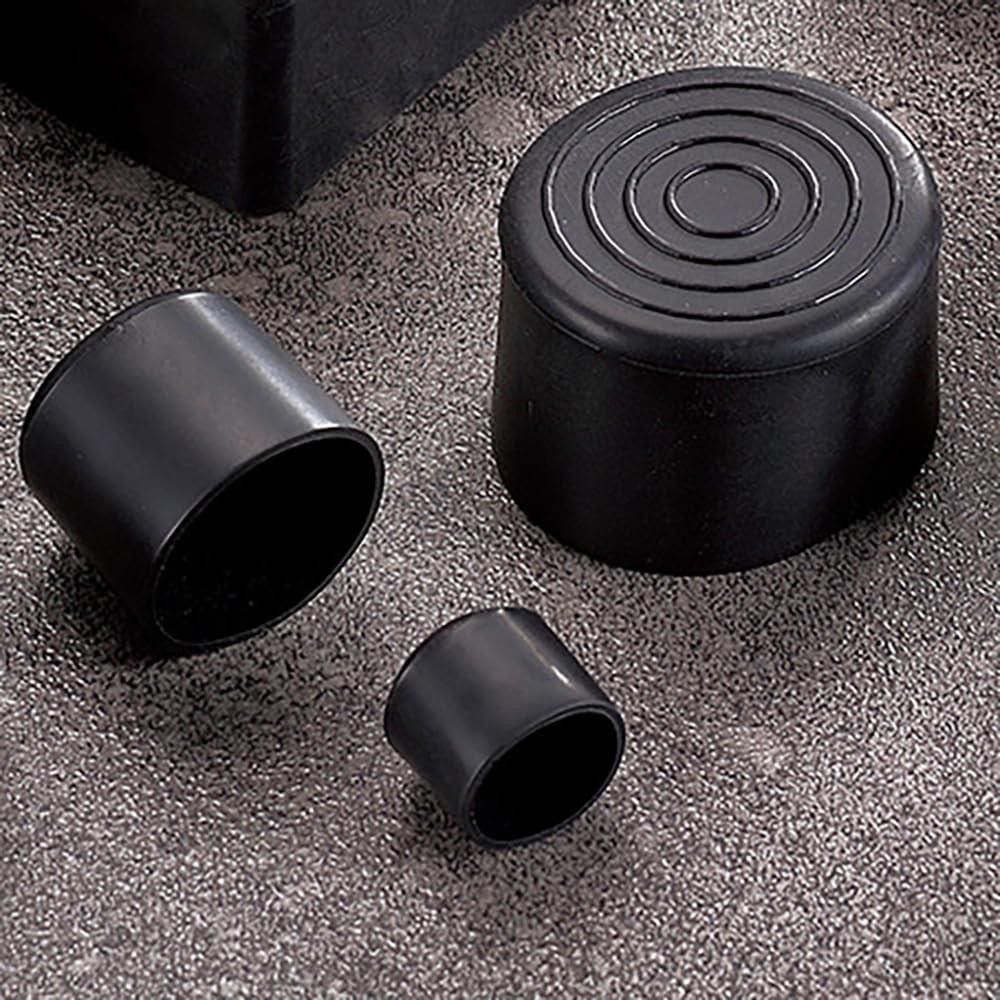 16pcs 1 Inch 25mm Round Rubber Chair Leg Tips Caps Chair Table Leg Covers Flo…